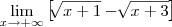 \lim_{x \to +\infty}\left[\sqrt[]{x + 1} - \sqrt[]{x + 3} \right]