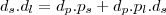 d_s.d_l = d_p . p_s+d_p . p_l.d_s d_s.d_l = d_p . p_s+d_p . p_l.d_s