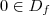 0 \in D_f 0 \in D_f