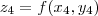 z_{4}=f(x_{4},y_{4})