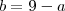 b=9-a