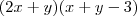 (2x+y)(x+y-3) (2x+y)(x+y-3)