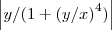 \left|y/(1+{(y/x)}^{4}) \right|