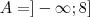 A=  ]-\infty;8]