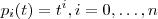 p_i(t) = t^i , i=0,\hdots ,n