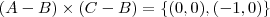 (A-B)\times (C-B)=\{(0,0),(-1,0)\}