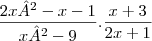 \frac{2x²-x-1}{x²-9}. \frac{x+3}{2x+1}