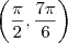 \left(\frac{\pi}{2}, \frac{7\pi}{6}\right)