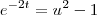 e^{-2t}=u^2-1