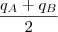 \frac{q_A + q_B}{2} \frac{q_A + q_B}{2}
