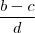 \frac{b-c}{d}
