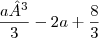 \frac{a³}{3}-2a+\frac{8}{3} \frac{a³}{3}-2a+\frac{8}{3}