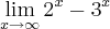 \lim_{x\rightarrow\infty} {{2}^{x} - {3}^{x}} \lim_{x\rightarrow\infty} {{2}^{x} - {3}^{x}}