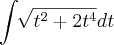 \int \sqrt[]{t^2+2t^4} dt