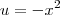 u = -x^2 u = -x^2