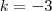 k=-3