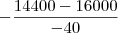 -\frac{14400-16000}{-40}