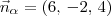 \vec{n}_\alpha = (6,\,-2,\,4) \vec{n}_\alpha = (6,\,-2,\,4)