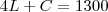4L+C=1300