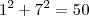 1^2+7^2=50