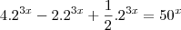 4.2^{3x}-2.2^{3x}+\frac{1}{2}.2^{3x}=50^x