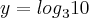 y={log}_{3}10 y={log}_{3}10
