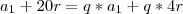a_1+20r=q*a_1+q*4r a_1+20r=q*a_1+q*4r
