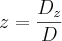 z=\frac{{D}_{z}}{D} z=\frac{{D}_{z}}{D}