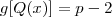 g[Q(x)] = p-2