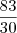 \frac{83}{30}
