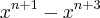 {x}^{n+1}-{x}^{n+3} {x}^{n+1}-{x}^{n+3}