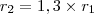 r_2=1,3\times r_1