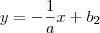 y=-\frac{1}{a}x+b_2 y=-\frac{1}{a}x+b_2