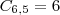 {C}_{6,5} = 6 {C}_{6,5} = 6
