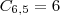 {C}_{6,5} = 6