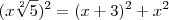 (x\sqrt[2]{5})^2 = (x+3)^2 + x^2
