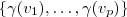 \{ \gamma(v_1), \ldots, \gamma(v_p) \}