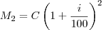 M_2 = C \left( 1 + \frac{i}{100} \right)^2