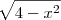 \sqrt[]{4 - x^2}