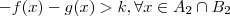 -f(x) - g(x) > k   ,  \forall x \in  A_2 \cap B_2