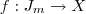 f : {J}_{m} \rightarrow X