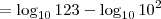 =\log_{10}123-\log_{10}10^2