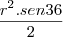 \dfrac{r^2.sen36}{2}