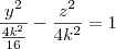 \frac{y^2}{\frac{4k^2}{16}} - \frac{z^2}{4k^2} = 1