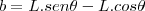 b=L.sen\theta-L.cos\theta