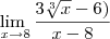 \lim_{\ x\to8}\frac{3\sqrt[3]{x}-6)}{x-8}