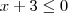 x+3\leq 0
