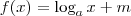 f(x)= \log_a x + m f(x)= \log_a x + m