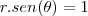 r.sen(\theta)=1