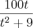 \frac{100t}{{t}^{2}+9}
